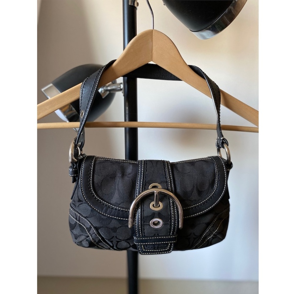 SALE Small Coach Buckle Purse Black SALE